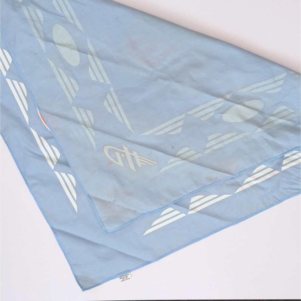 Harley Davidson Logo Bandana Head Wrap Skull Cap Biker Light Blue Black Lot Of 2 - Picture 13 of 14